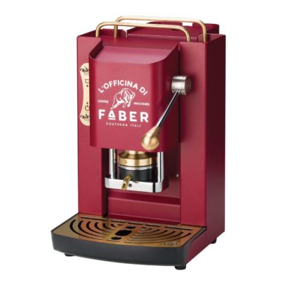 MACCHINA DA CAFFE’ PER CIALDE COMPOSTABILI – FABER PRO DELUXE CHERRY RED